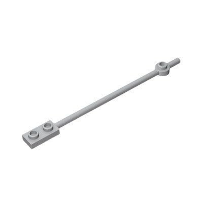 Classic Bulk Sticks Bar, Gray Bar 12L With 1X2 Plate End Hollow Studs And 1X1 Round,100 Pieces Light Gray Sticks, Compatible Wit