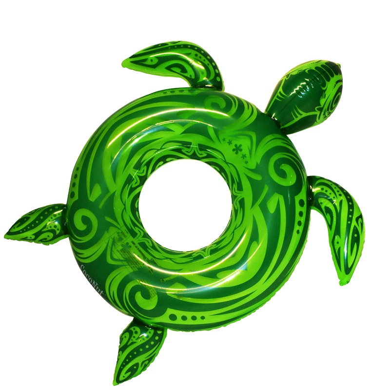 Coconut Outdoor Translucent Sea Turtle Pool Float – Inflatable Pool Ring – Durable Long Lasting Lounge Tube And Water Toy – Fun