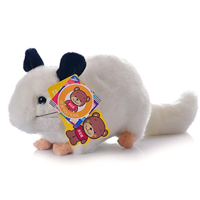 Cute Rabbit 12 Inch Chinchilla Plush Toy Stuffed Animal Toy Plush Animal Doll (White)