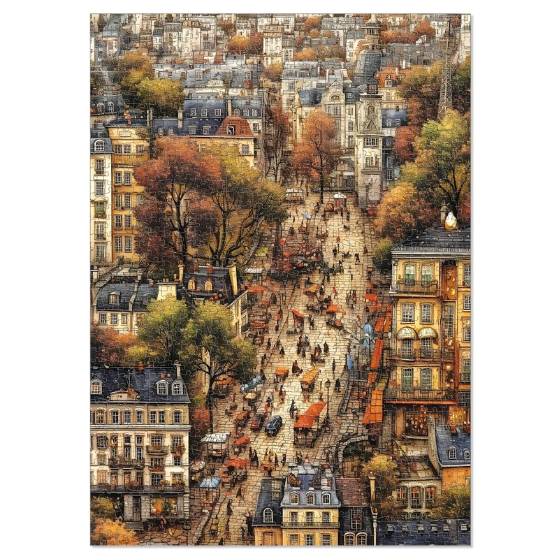 Elx 1000 Piece Jigsaw Puzzle For Adults,The Ancient Street Unique Difficult And Challenge Large Puzzle Game, Room Wall Decor (27