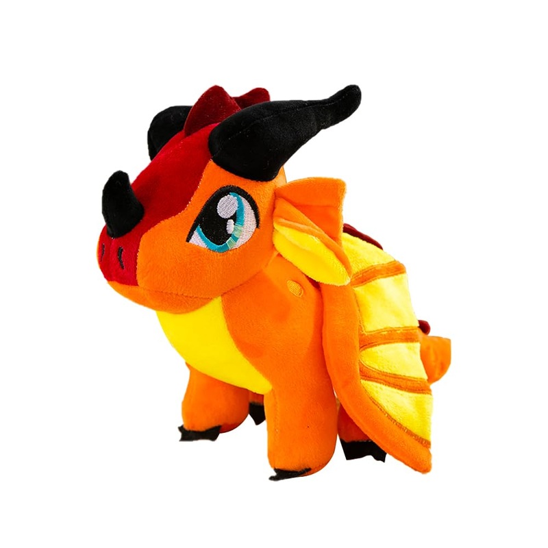 En9 9” Dragon Plush Dragon Doll Toys Figures Stuffed Animals For Adult Kids Birthday Gifts (Orange)