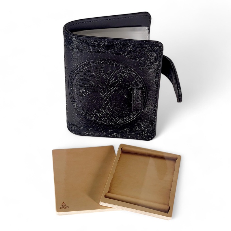 Forged Dice Co. Book Of Incantations Spell Card Book – Druid Edition – Black
