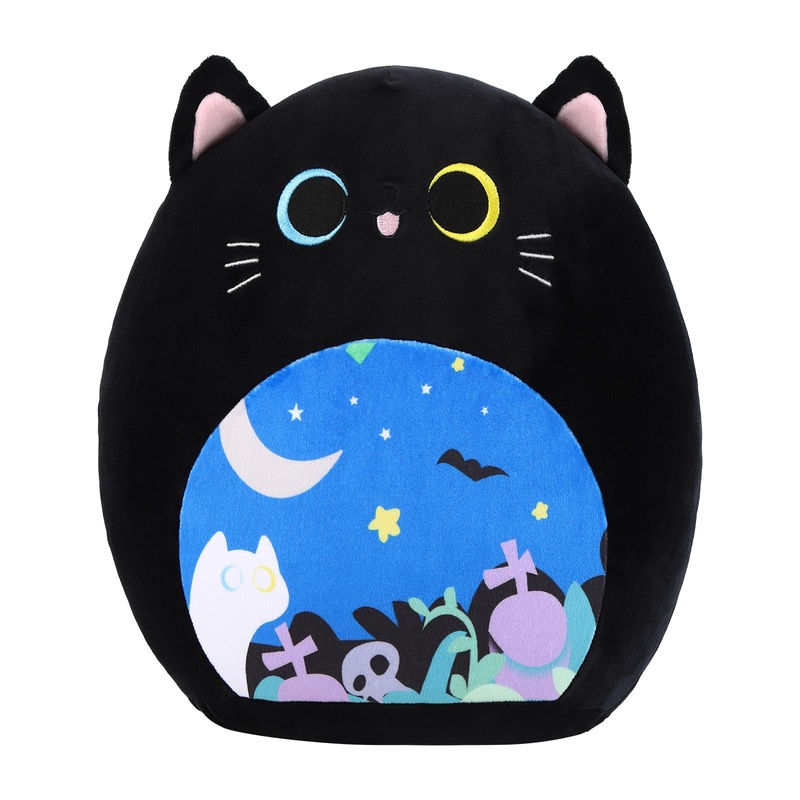 Foryoung 12” Black Cat Plush Toy Pillow