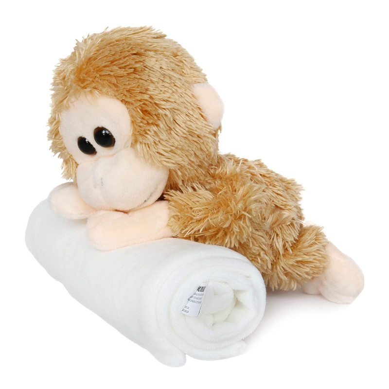 Ice King Bear Newborn Little Golden Monkey Stuffed Animal Plush Toy (With Bath Towel)