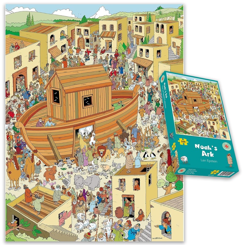 Jigsaw Puzzles 500 Pieces For Adults – Noahs Ark By Len Epstein – Comical Cartoon Jigsaw Puzzles – 38Cm X 50Cm – Funny Jigsaw Pu