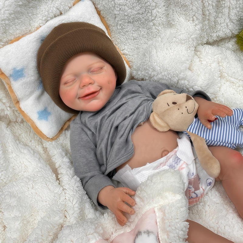 Joyarr Lifelike Reborn Baby Doll, 20 Inch Realistic Real Life Vinyl Newborn Girl Doll Open Eyes, Complete Toy Gift Set Perfect T