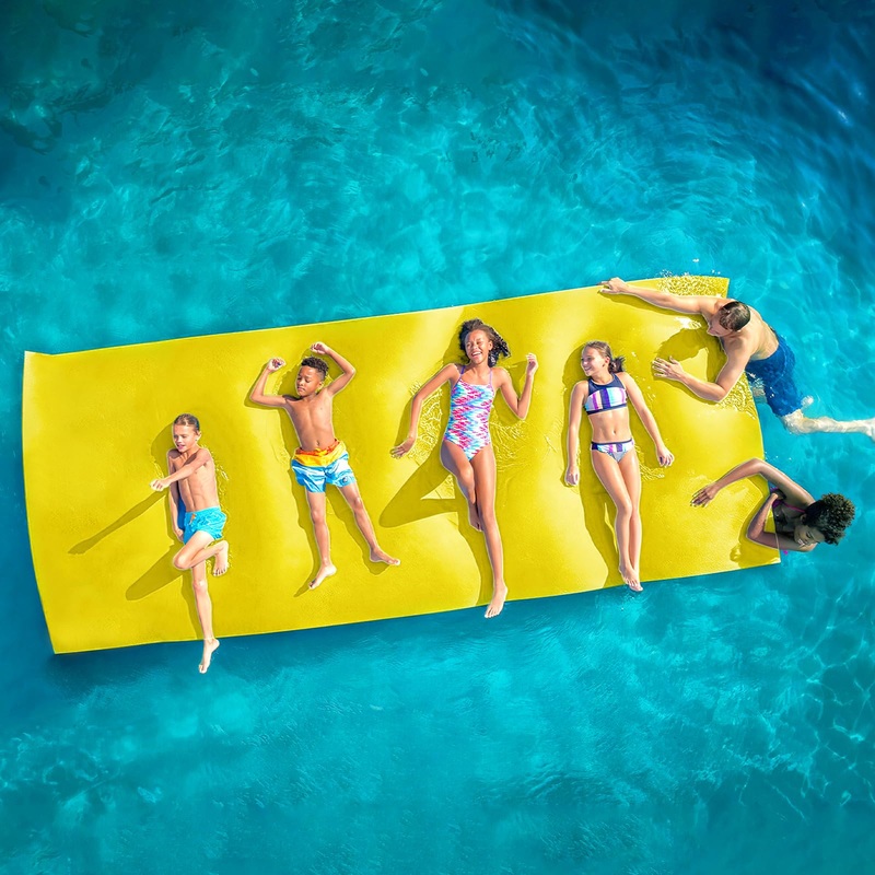 Kieperi 9 Ft 3-Layer Xpe Lily Pad Floating Mat, Double-Sided Use Floating Water Mat, Floating Mat For Lake, Pool, River, Sea(Gre