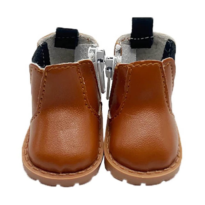 Niannyyhouse Leather Shoes Length 5.5Cm Suitable For 1/6 Bjd 8In 20Cm Plush Doll (Brown)