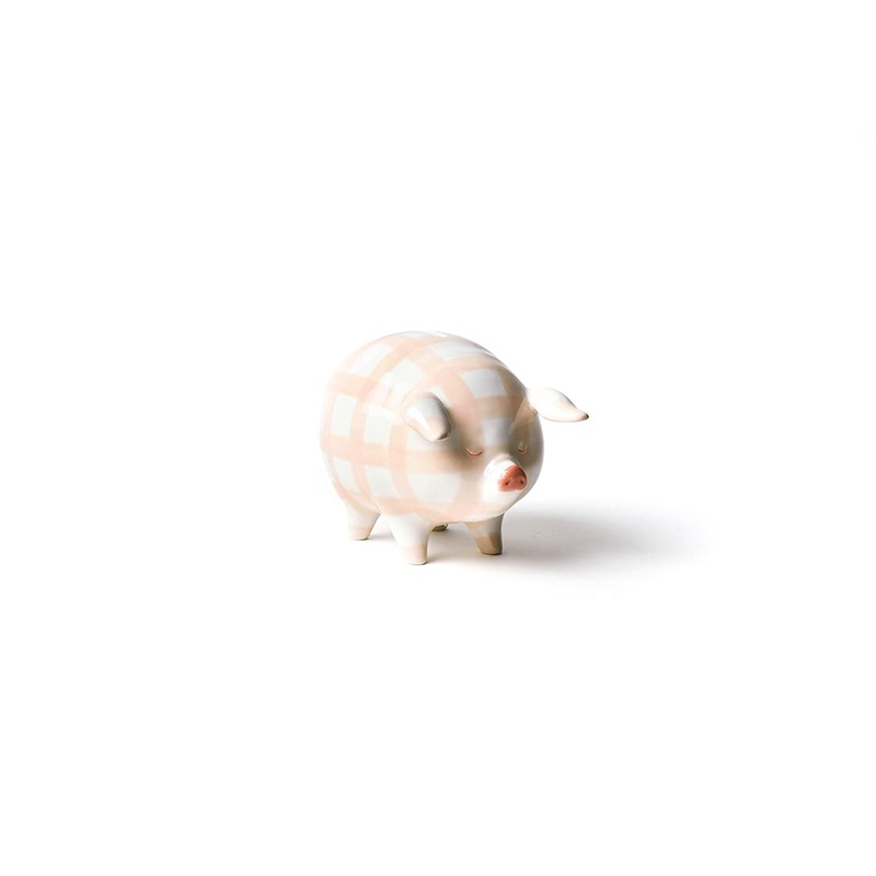 Pink Gingham Piggy Bank