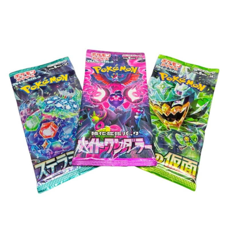 Random Pokemon Japanese Booster Pack Lot Of 3