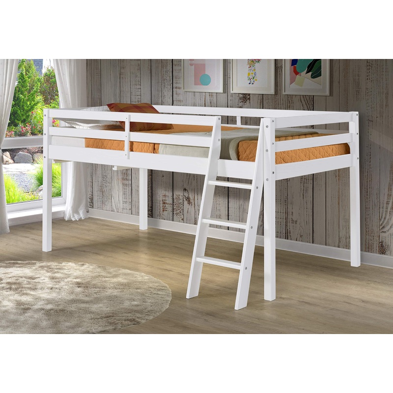 Roxy Twin Wood Junior Loft Bed, White