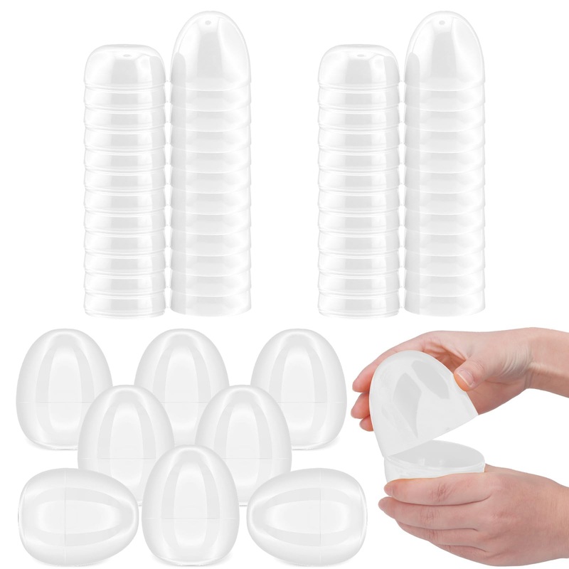 Zsccxq 12 Pcs 4” Fillable Easter Eggs Empty Plastic Easter Eggs Colorful Bright Basket Stuffers For Hunt Surprise For Party Fav