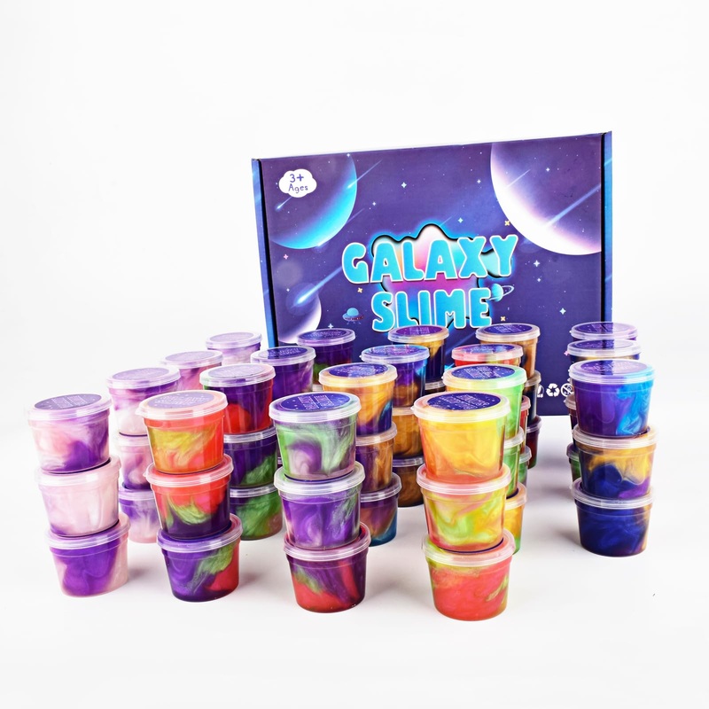 60 Pieces Mini Galaxy Slimes,Party Favors Slime, Stretchy Slime Kit For Classroom Prizes,Goodie Bag Stuffers For Kids Boys Girls
