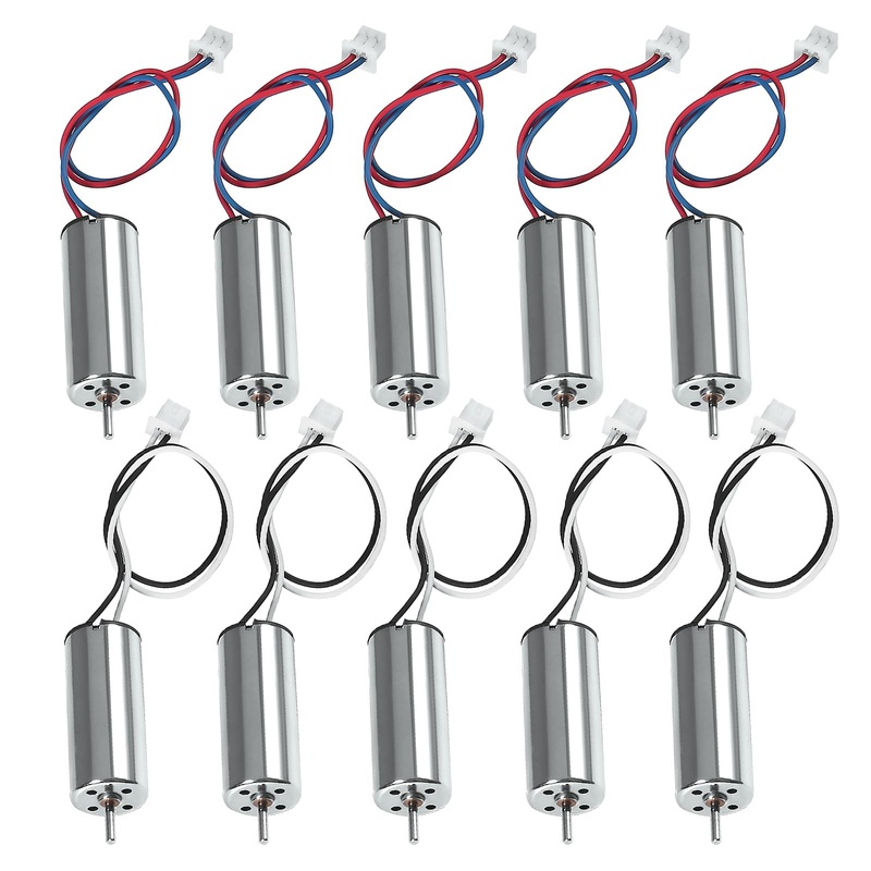 Aediko 10Pcs 8520 Brushed Motors 8.5X20Mm Motor 3-5V 0.15A 35000Rpm-50000Rpm 8520 Motor Hollow Cup Drone Motor Mini Dc Motors