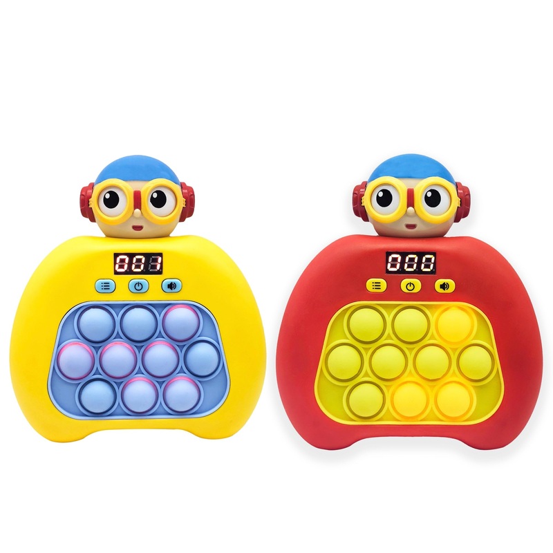 Appash 2Pc Upgraded Fast Push Pop It Game Crisp Click Light Up Bubbles 10 Modes Quick Push Stress Relieving Buttons Speed Push S