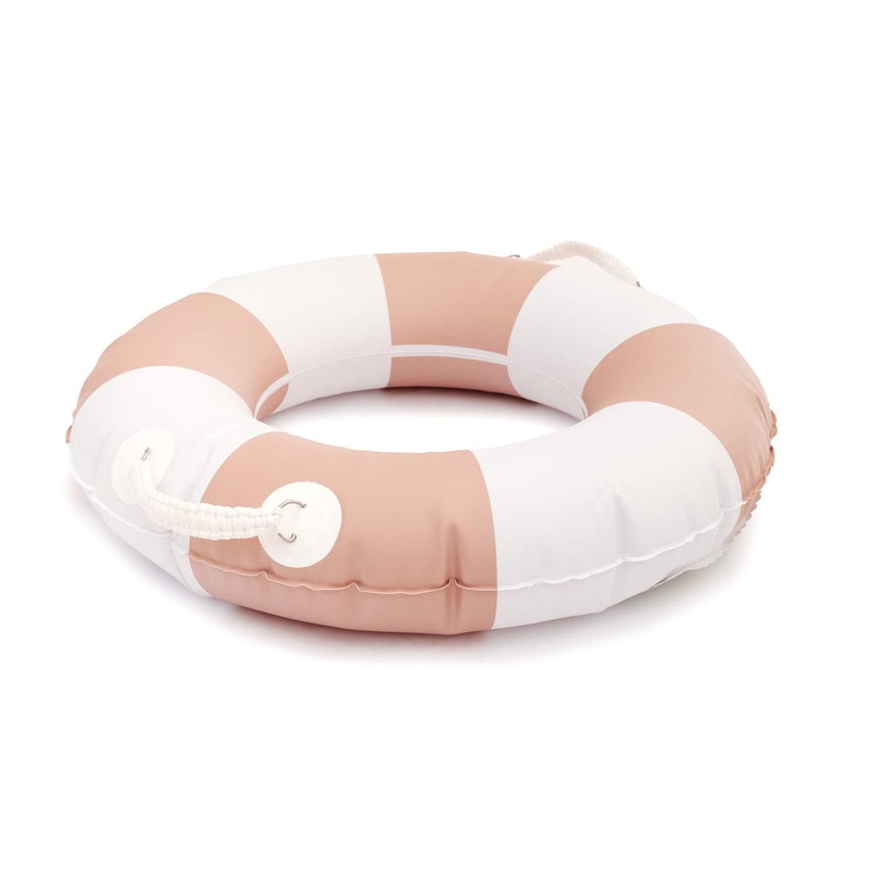 Business & Pleasure Co. Classic Pool Float – Vintage Inflatable Pool Ring For Kids – Dusty Pink – S/M