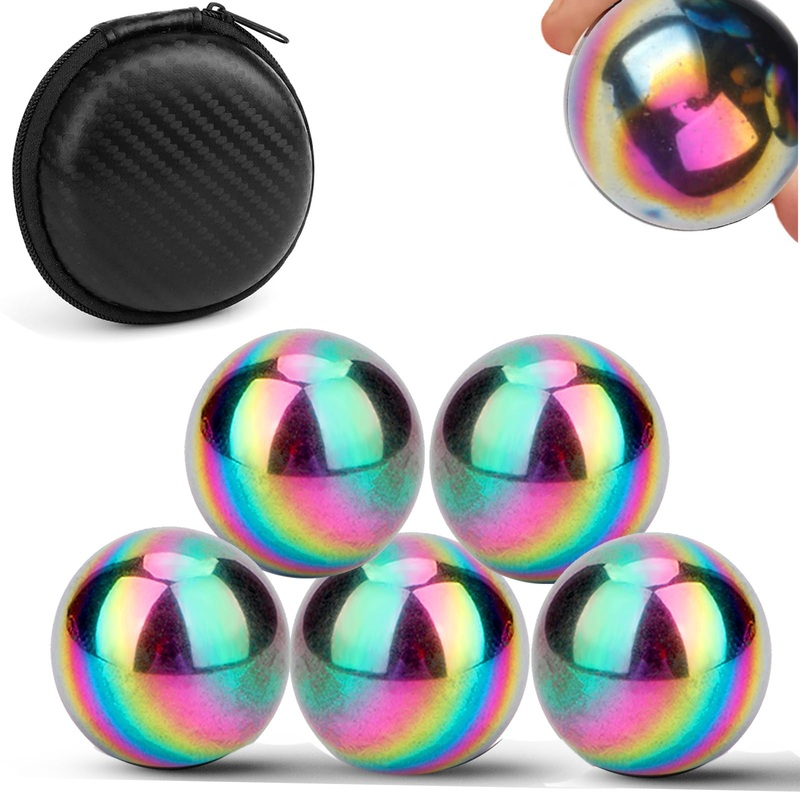 Cool 1.26 Inch Jumbo Magnets Balls Fidget Toys For Adults, Large Fidget Mangetic Sphere With Case For Office Desk Decorations, F