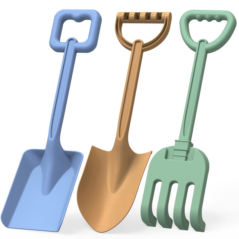 Dilabnba Heavy Duty Kids Snow Beach Shovels, Sand Shovels For Garden,Large Beach Spade Scoop Rake For Kids Toddlers, Long Handle