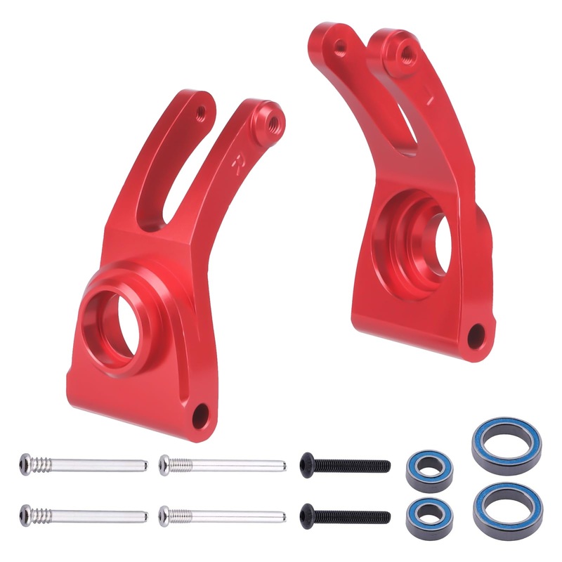 Hobbypark Aluminum Rear Hubs For Arrma 1/10 Granite 4X4,Typhon, Big Rock, Senton, Replacement Of Ar330467,Option Parts (Red)