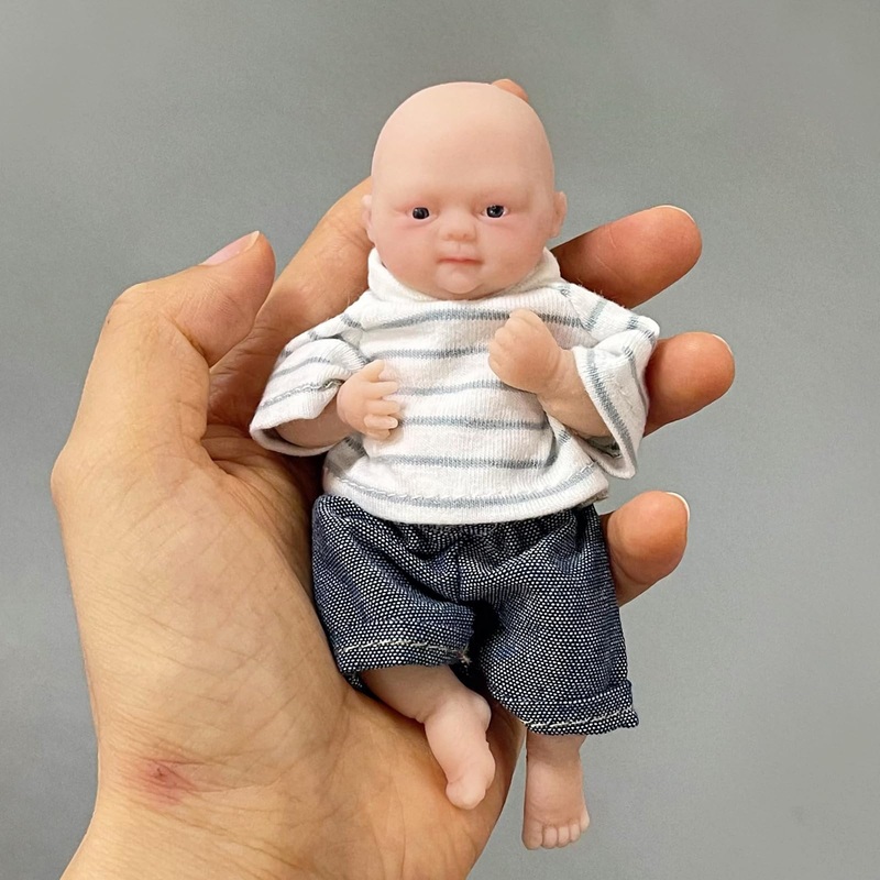 Mire & Mire 4.5” Micro Preemie Full Body Silicone 13Cm Baby Boy Doll Lifelike Mini Reborn Doll Surprice Children Anti-Stress