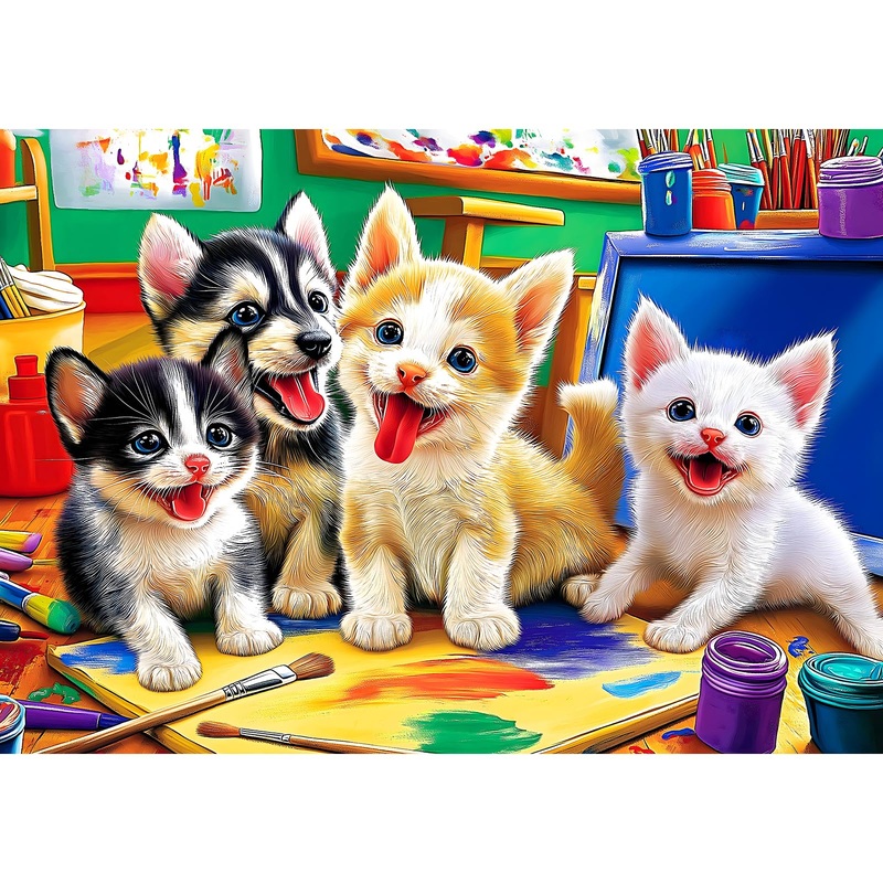Puzzles For Adults 500 Pieces Cute Dogs Jigsaw Puzzles 500 Pieces Difficult Fun Puppy Draw Unique Family Puzzle Challenging Game