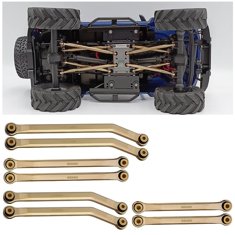Rclions Higher Extra Clearance Rc Links Linkage Set For 1/24Th Axial Scx24 Bronco C10 Jlu Crc Rc Crawler Car Upgrades Parts (Gol