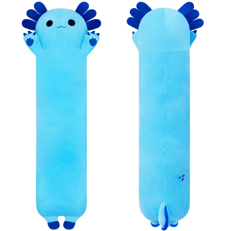 Sausudols Axolotl Plush Toy – 90Cm Long Stuffed Animal Gift For Family, Friends And Children – Blue