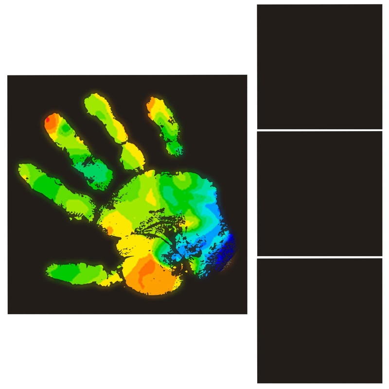 Spakon 6 Pcs Heat Sensitive Sheet Temperature Sensitive Sheet 6 Color Changing Heat Board, 24 To 34 Celsius Degree Transition Fo