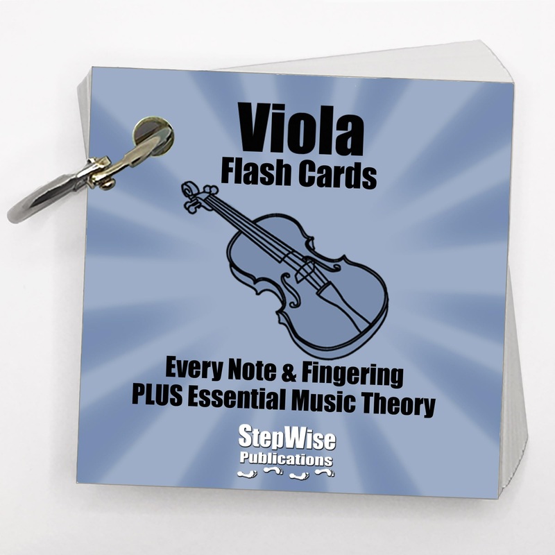 Stepwise Publications Music Flash Cards: Learning Games With Notes, Instrument Fingerings, & Music Theory (Viola)