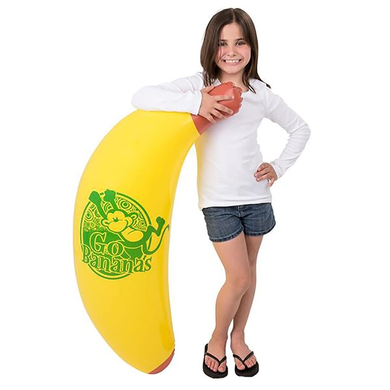 The Dreidel Company Jumbo Banana Inflate, Grand Raffle Prizes, Pool & Beach Activities, Party Decorations, 48” Tall (Single)