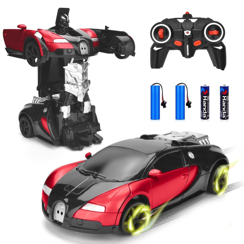 Ursulan Transform Rc Car Remote Control Car With One Key Transformation, New Upgrade Deformed Robot For Kids Rechargeable Cars F