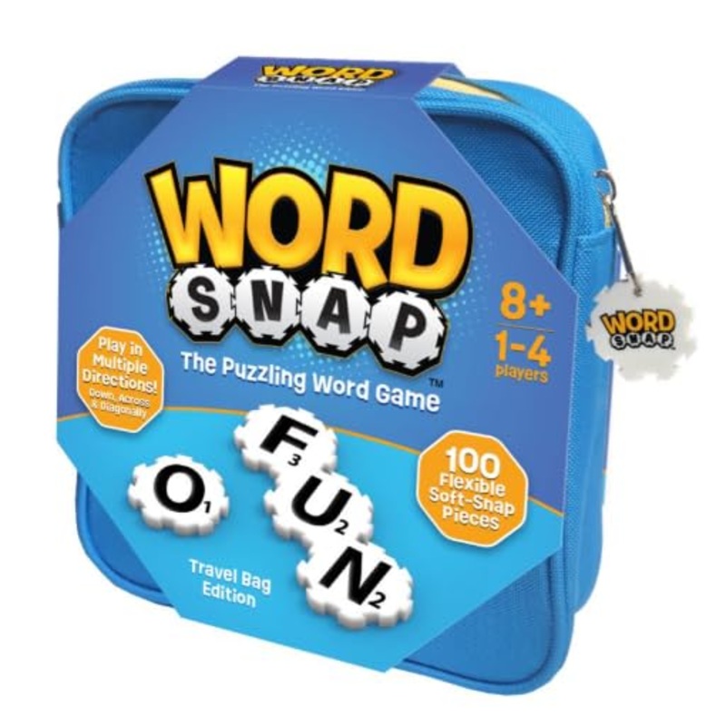 Wordsnap Game With Travel Bag, Word Puzzle For Adults, Family, And Kids, Fun Game For Ages 8+, 1-4 Players