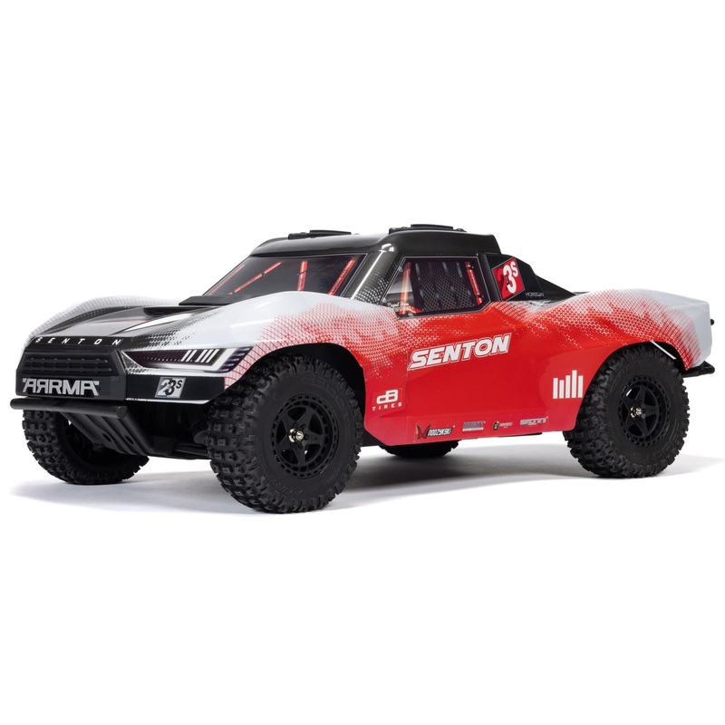 Arrma Rc Truck 1/10 Senton 4X4 223S Blx Brushless Short Course Truck Rtr (Battery And Charger Not Included) With Dsc, Red, Ara43