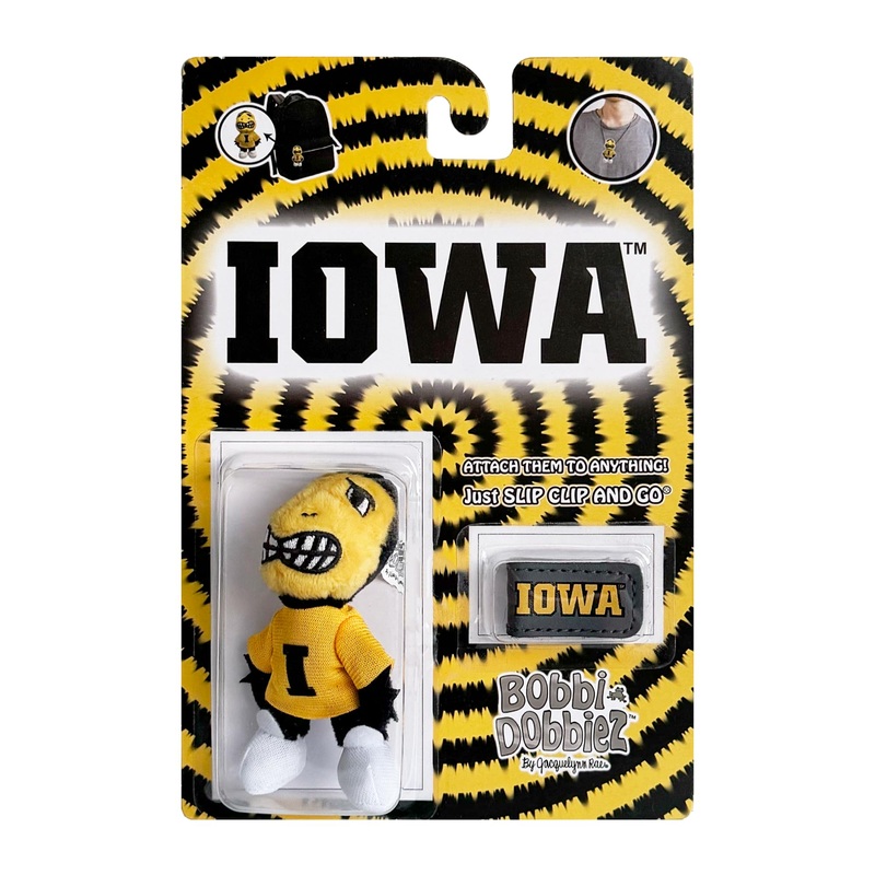 Bobbi-Dobbiez Attachable Plushie University Of Iowa Herky Mascot Bobbi-Dobbiez Attachable Plushie
