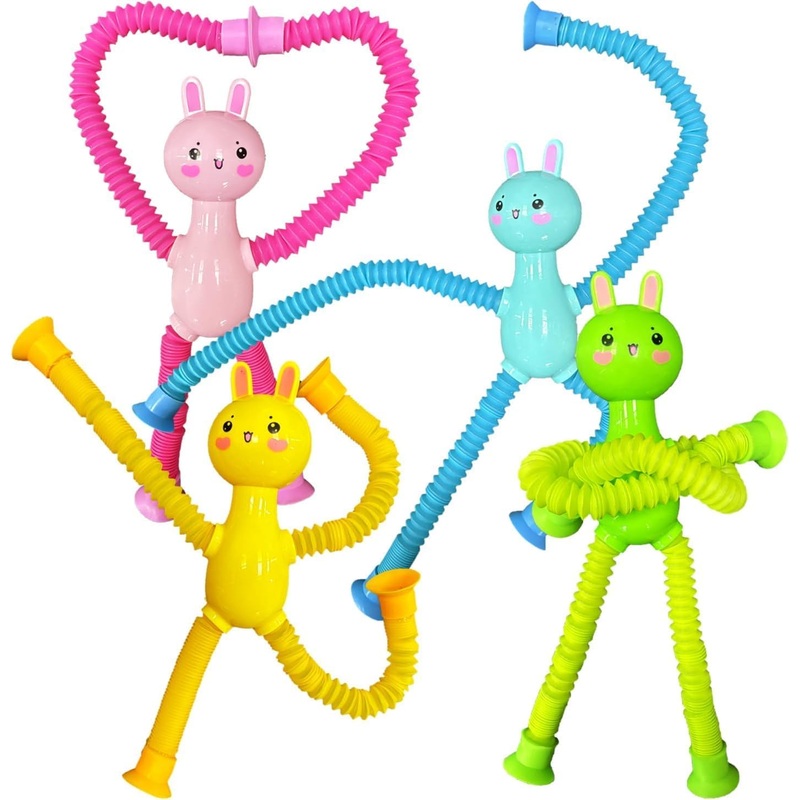 Bunny Rabbit Sensory Travel Toys 8Pcs Easter Basket Stuffer Gift For Toddlers Kid Boy Year Old Ages 3+, Airplane Activities Suct