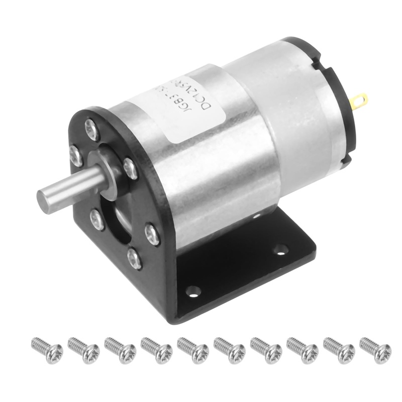 Dmiotech Micro Dc 12V 5Rpm Geared Motor With Bracket Gear Reduction Motors 37Mm Diameter Gearbox Micro Speed Reduction For Rc Ca