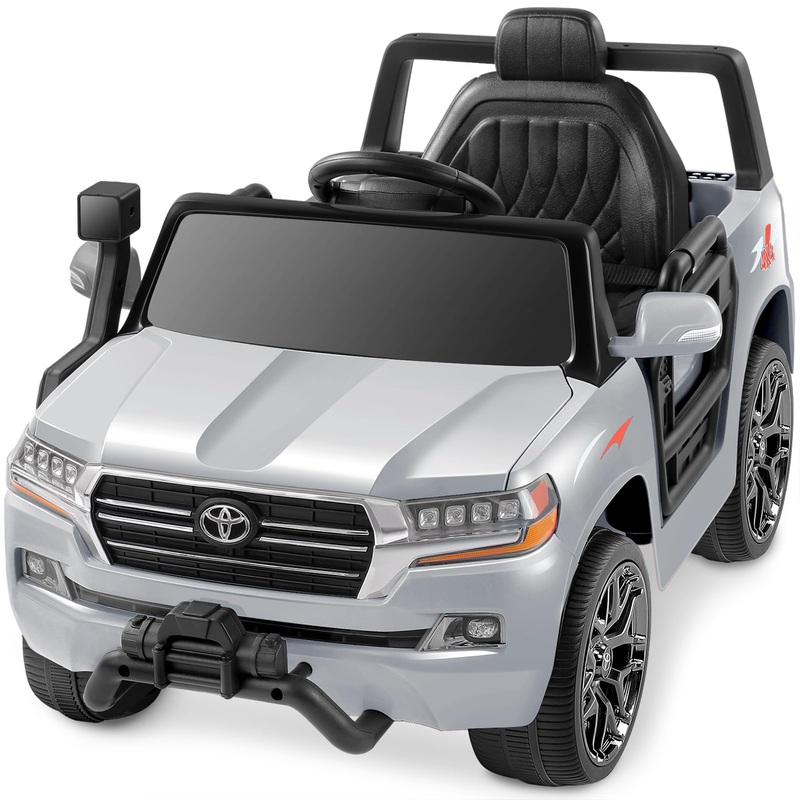 Elemara Toyota Ride On Car For Toddlers, 12V7Ah Battery Powered Car With Diy Building Blocks & Storage Area, Kids Electric Vehic