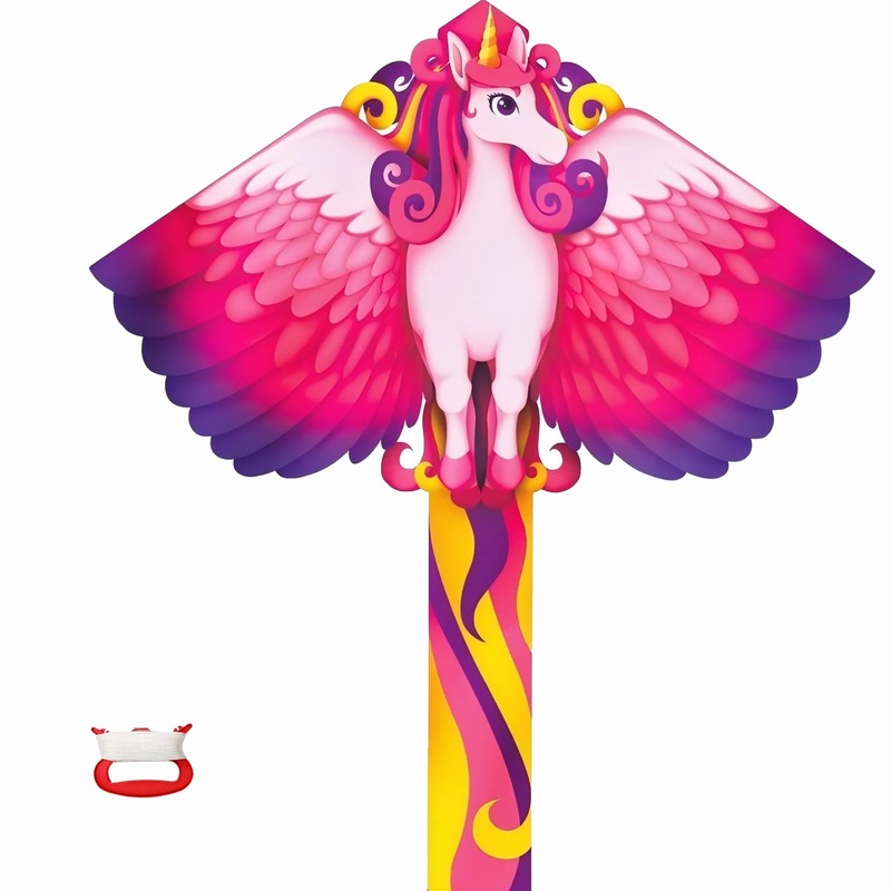 Fantocemea Unicorn Kite For Kids & Adults, Extremely Easy To Fly In Low Wind Speed, Beginners Kids Kite For Family Outdoor Games