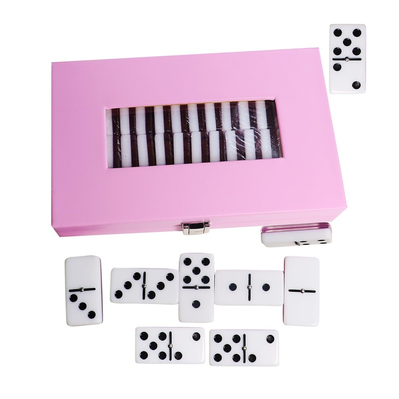 Idtq Purple Double Six Standard Domino Set 28 Tiles – Classic Number Table Game For 2-4 Players (36+)