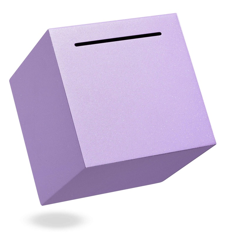 Lmsne Piggy Bank For Adults/Kids, Must Break To Open Stainless Steel Piggy Bank, Unopenable Metal Money Saving Box (Purple, 4.72