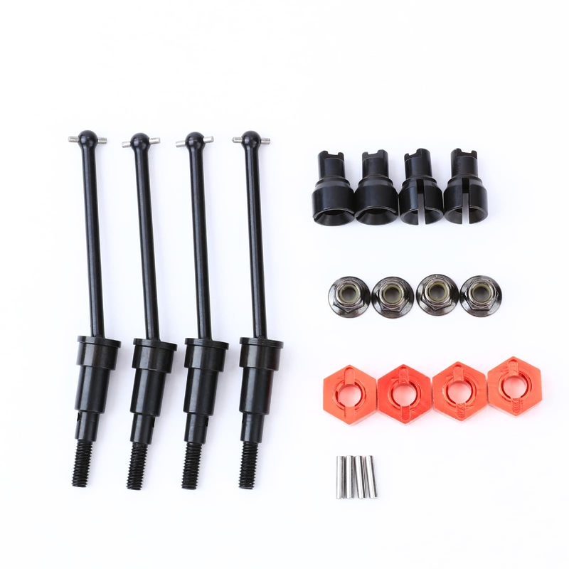 Rcawd Front Rear Chromoly Cvd Axles + 7Mm Couplers + Differential Cups For 1/18 Arrma Ara2102 Granite Typhon Grom