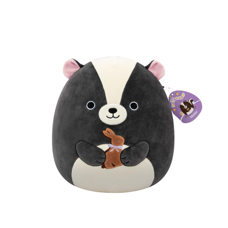 Squishmallows Original 12In Skyler The Skunk Holding Chocolate Bunny – Official Jazwares Plush (Medium-Sized)