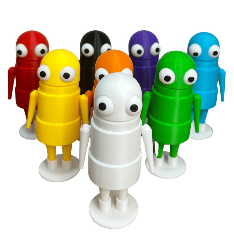 Superbe Repo 3D Printed Character Figure, R.E.P.O Horror Game Posable Articulated Collectible Model For Fans Gift (Multicolor)