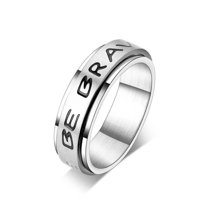 Tosgmy Fidget Rings For Anxiety Stainless Steel Spinner Ring For Women Men Spinner Band Ring For Anxiety Spin Rings Anti Stress