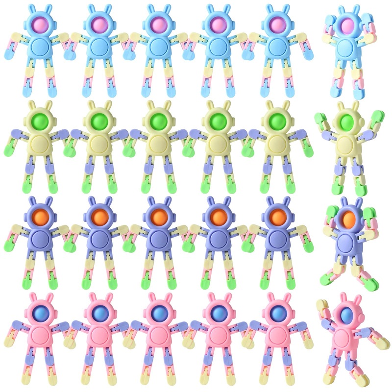 Transformable Fidget Spinners 24 Pcs Rabbit Toys For Kids Birthday Gifts Party Favors And Adults Stress Relief Sensory Toys For