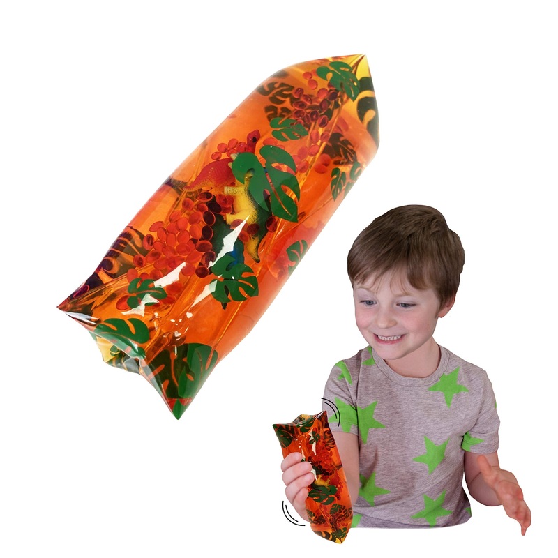 Wiggly Jiggly – Dinosaur From Deluxebase. Large Super Squishy Water Snake Fidget Toy With Dino Figures. Great Sensory Toy For Au