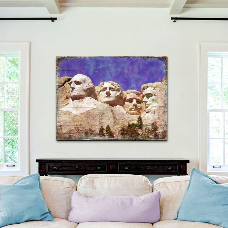 Amarante Mount Rushmore Wooden Wall Art by Nature Wonders – Nature Wildlife Decor  – 95247B