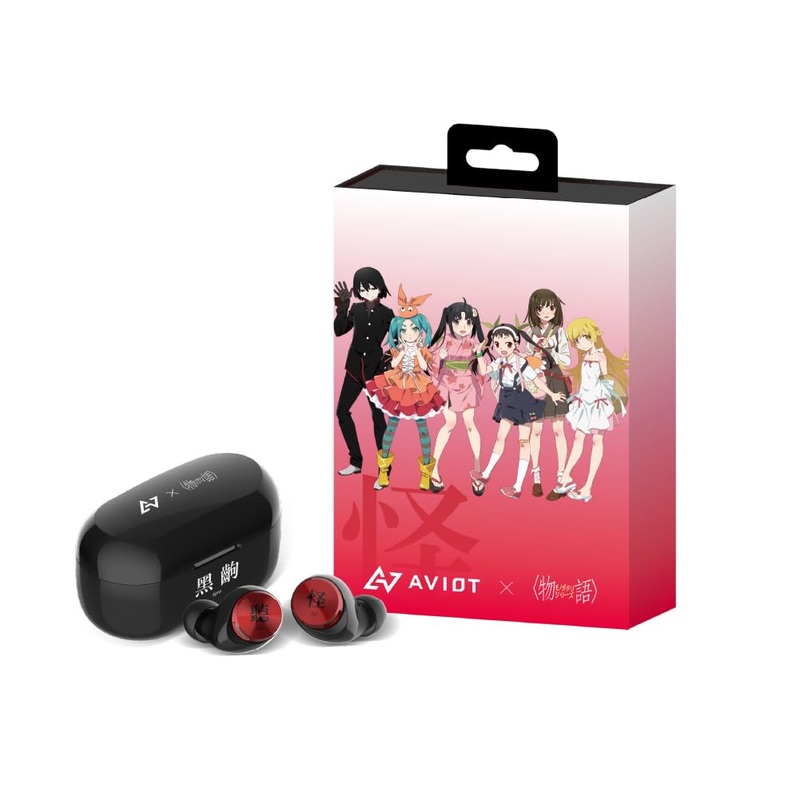 Aviot Monogatari Series Anime Wireless Earbuds Te-D01V-Mgk (Kai) Model, Officially Licensed, Special Package & Design & Japanese
