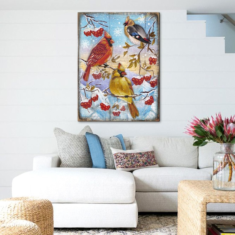 Cardinal Wood Art Wooden Wall Art by Nature Wonders – Nature Wildlife Decor – 95223B