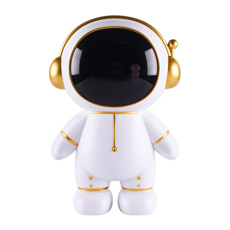 Jaugufiy Astronaut Piggy Bank Coin Bank,Cute Spaceman Money Box Astronaut Figurine Decor Desktop Sculpture Statue Ornament Funny